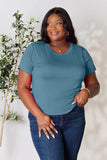 Basic Bae Full Size Round Neck Short Sleeve T-Shirt - Rosa Apparel