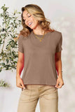 Basic Bae Full Size Round Neck Short Sleeve T-Shirt - Rosa Apparel