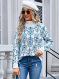 Angel Wings Flower Turtleneck Long Sleeve Sweater - Rosa Apparel