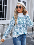 Angel Wings Flower Turtleneck Long Sleeve Sweater - Rosa Apparel