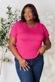 Basic Bae Full Size Round Neck Short Sleeve T-Shirt - Rosa Apparel