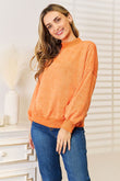 Basic Bae Round Neck Dropped Shoulder Sweatshirt - Rosa Apparel