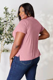 Basic Bae Full Size Round Neck Short Sleeve T-Shirt - Rosa Apparel
