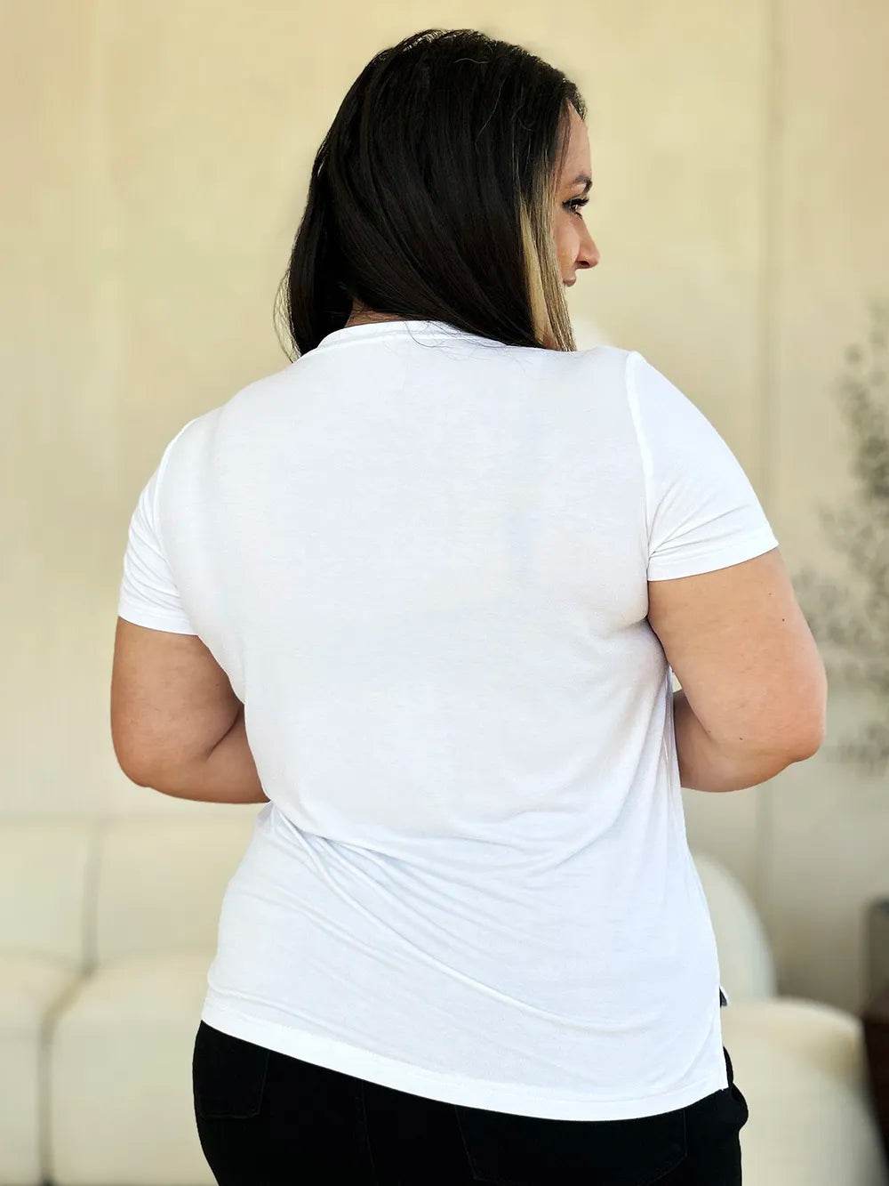 Basic Bae Full Size Round Neck Short Sleeve T-Shirt - Rosa Apparel