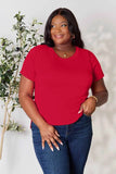 Basic Bae Full Size Round Neck Short Sleeve T-Shirt - Rosa Apparel