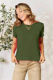 Basic Bae Full Size Round Neck Short Sleeve T-Shirt - Rosa Apparel