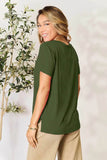 Basic Bae Full Size Round Neck Short Sleeve T-Shirt - Rosa Apparel