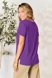 Basic Bae Full Size Round Neck Short Sleeve T-Shirt - Rosa Apparel
