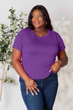 Basic Bae Full Size Round Neck Short Sleeve T-Shirt - Rosa Apparel