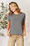 Basic Bae Full Size Round Neck Short Sleeve T-Shirt - Rosa Apparel