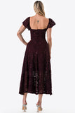 Butterfly sleeve lace dress