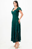 Butterfly sleeve lace dress