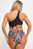 Calypso One-Piece One-Shoulder Metallic Ring Swimsuit - Rosa Apparel