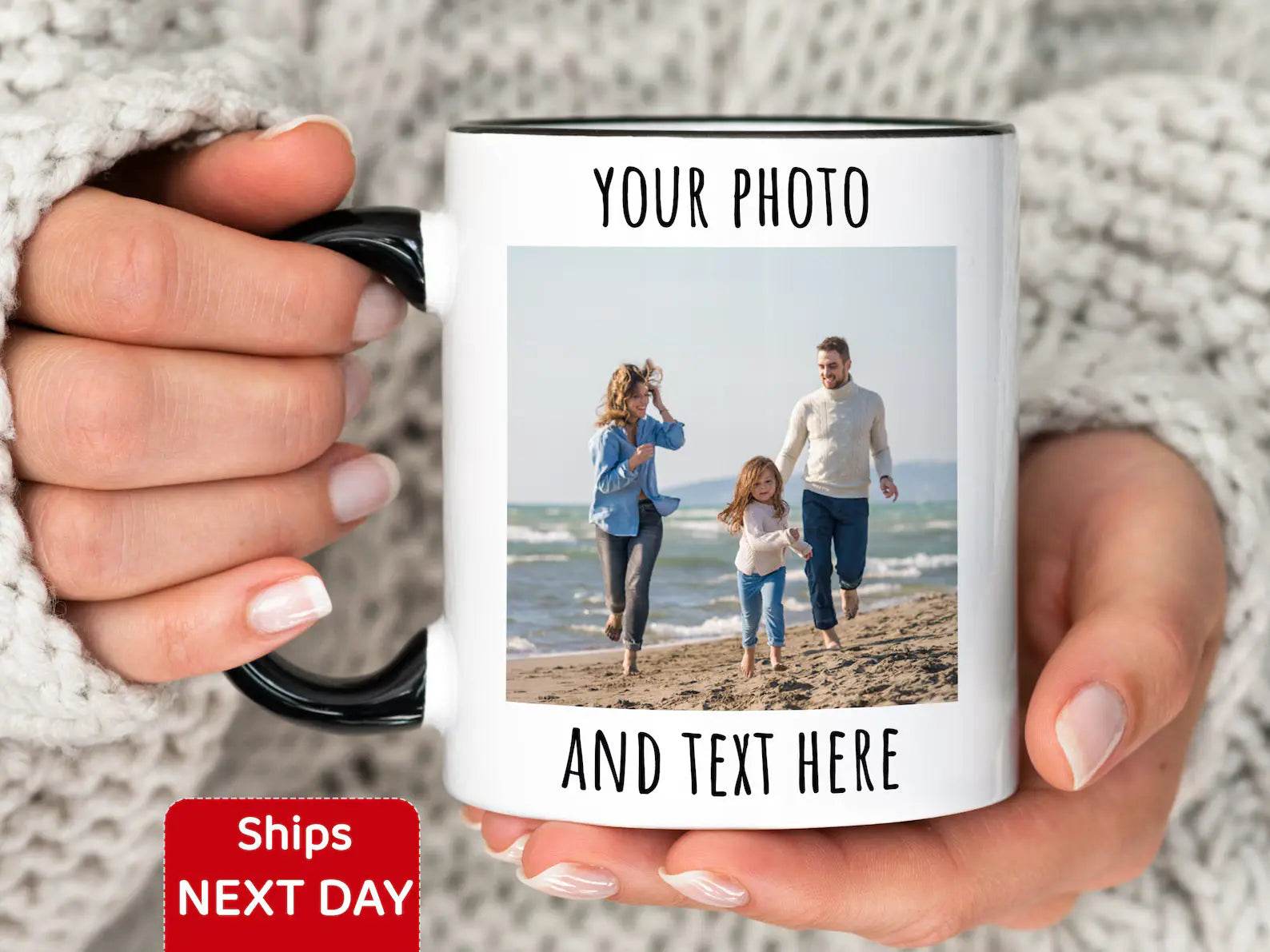 Custom Coffee Mug with Photo, Personalized Picture Coffee Cup, Anniversary Mug Gift for Him / Her, Customizable Logo-Text Mug - Rosa Apparel