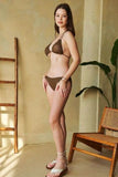 Davi & Dani Halter Skirt Bikini Swim Set - Rosa Apparel