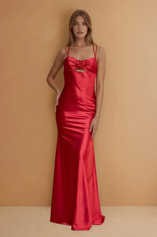 Dylan & Davids Satin Sweetheart Column Prom Dress 1504