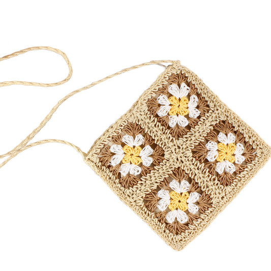 Eliza Crochet Straw Crossbody