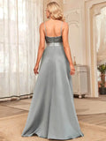 Ever Pretty Backless V-Neck Asymmetric Skirt Sleeveless Sparkly Dress - Rosa Apparel