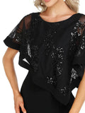 Ever Pretty Floor Length Side Split Round Neck Cover Sleeves Dress - Rosa Apparel