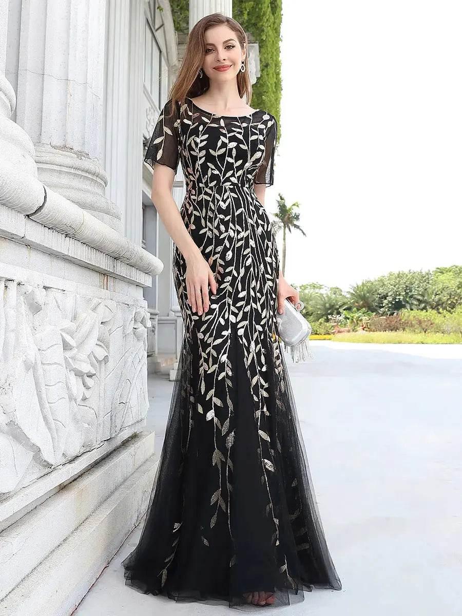 Sequin Shiny Fishtail Tulle Dresses - Rosa Apparel