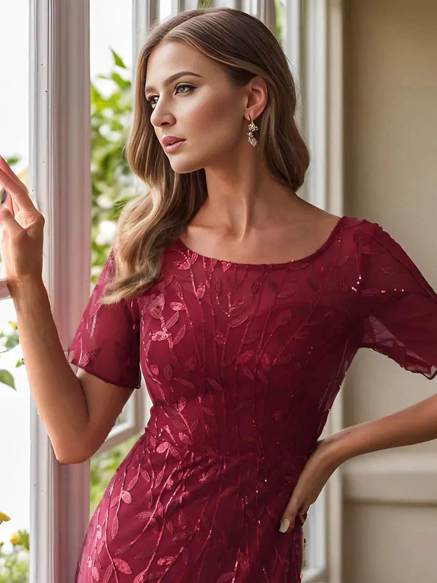Sequin Shiny Fishtail Tulle Dresses - Rosa Apparel