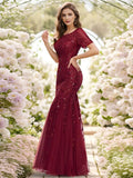 Sequin Shiny Fishtail Tulle Dresses - Rosa Apparel
