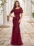 Sequin Shiny Fishtail Tulle Dresses - Rosa Apparel