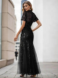 Sequin Shiny Fishtail Tulle Dresses - Rosa Apparel