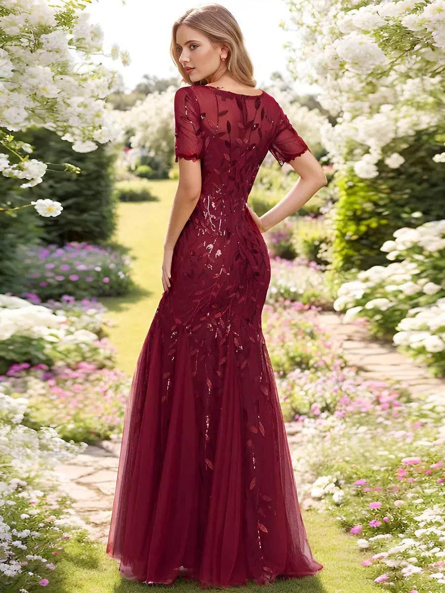 Sequin Shiny Fishtail Tulle Dresses - Rosa Apparel