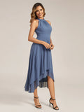 Ever Pretty Sleeveless Halter Neck A-Line High-Low Chiffon Dress