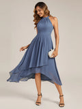 Ever Pretty Sleeveless Halter Neck A-Line High-Low Chiffon Dress