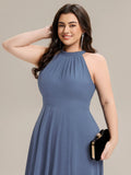 Ever Pretty Sleeveless Halter Neck A-Line High-Low Chiffon Dress
