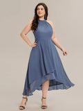 Ever Pretty Sleeveless Halter Neck A-Line High-Low Chiffon Dress