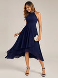 Ever Pretty Sleeveless Halter Neck A-Line High-Low Chiffon Dress