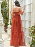 Ever Pretty Strapless A line Ruffles Sleeves Dresses - Rosa Apparel