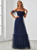 Ever Pretty Strapless A line Ruffles Sleeves Dresses - Rosa Apparel