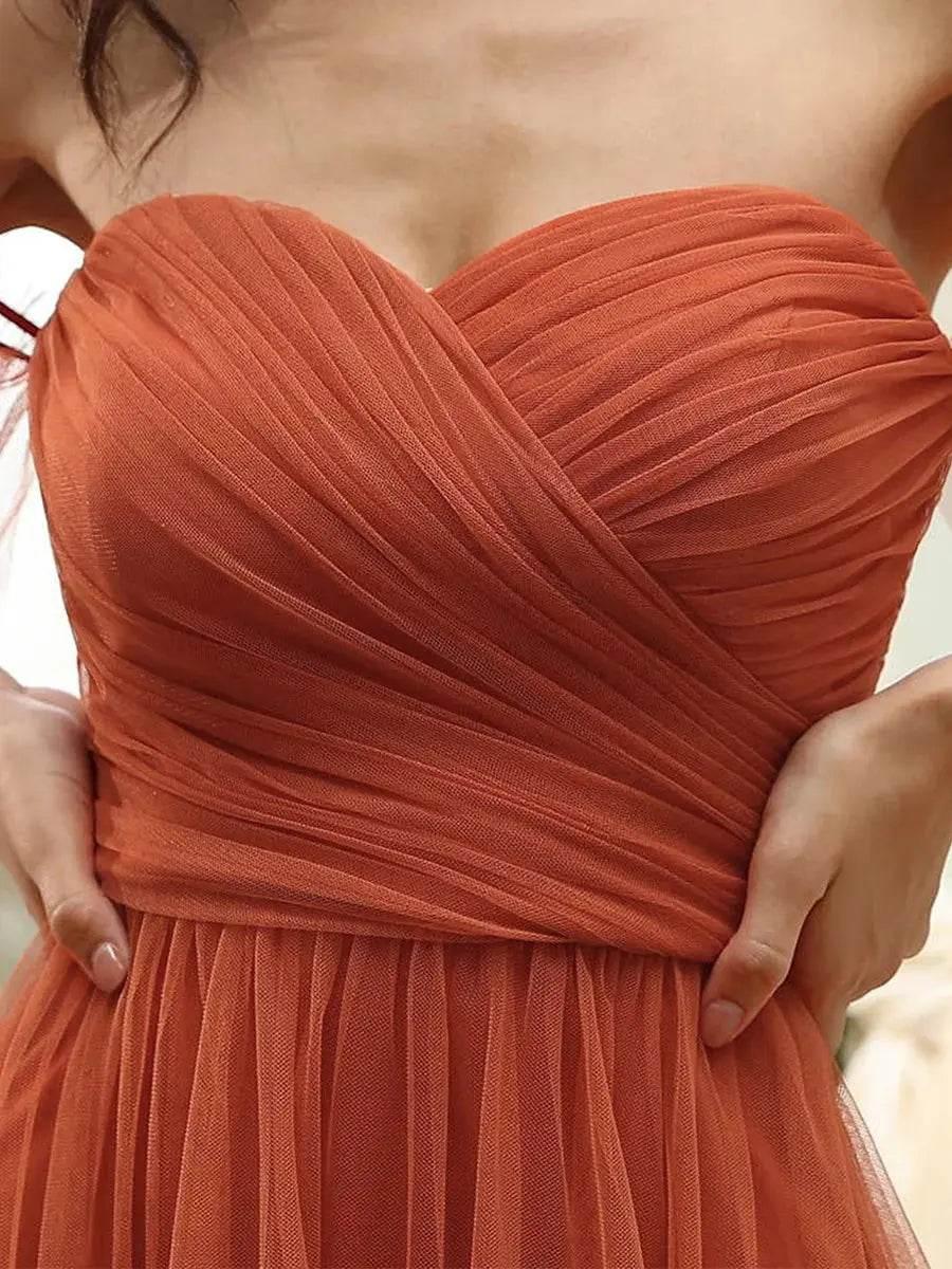 Ever Pretty Strapless A line Ruffles Sleeves Dresses - Rosa Apparel