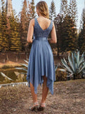 Ever Pretty V-neck Lace Chiffon A-Line Sleeveless Prom Dress - Rosa Apparel