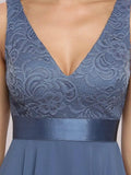 Ever Pretty V-neck Lace Chiffon A-Line Sleeveless Prom Dress - Rosa Apparel