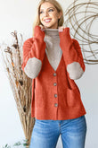 Heimish Full Size Long Sleeve V Neck Button Down Cardigan - Rosa Apparel