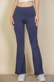 High Waist Side Pocket Flare Leggings - Rosa Apparel