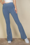 High Waist Side Pocket Flare Leggings - Rosa Apparel