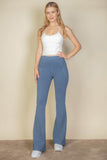 High Waist Side Pocket Flare Leggings - Rosa Apparel