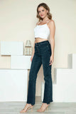 Judy Blue Full Size Button Fly Hem Destroy Straight Jeans 88912 - Rosa Apparel
