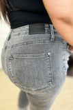 Judy Blue Full Size Button Fly High Waist Cuffed Capris - Rosa Apparel