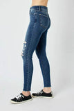 Judy Blue Full Size High Waist Distressed Skinny Jeans Style 82581 - Rosa Apparel