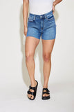 Judy Blue Full Size High Waist Slim Denim Shorts Style #:15277 - Rosa Apparel