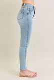 Judy Blue Full Size Mr Tummy Control Vintage Wash Skinny Jeans Plus Size - Rosa Apparel