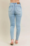 Judy Blue Full Size Mr Tummy Control Vintage Wash Skinny Jeans Plus Size - Rosa Apparel