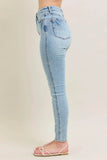 Judy Blue Full Size Mr Tummy Control Vintage Wash Skinny Jeans Plus Size - Rosa Apparel